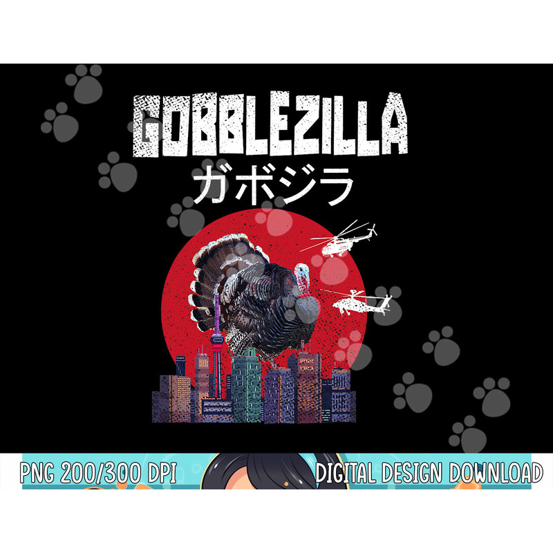 Gobblezilla Turkey Thanksgiving png, sublimation copy.jpg