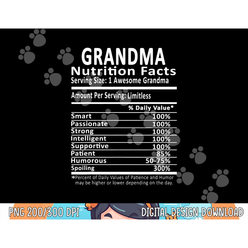 Grandma Nutrition Facts Halloween Thanksgiving Christmas png, sublimation copy.jpg