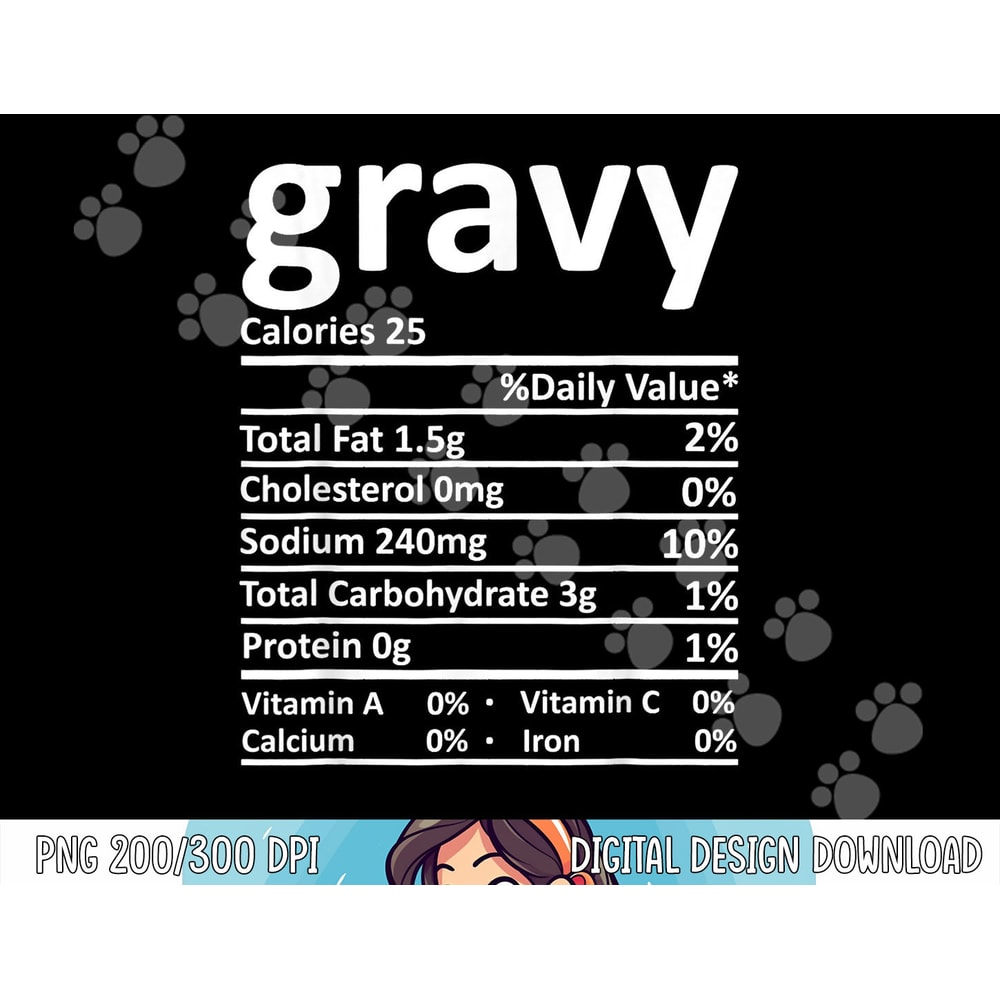 Gravy Nutrition Facts Funny Thanksgiving Christmas Food png, sublimation copy.jpg
