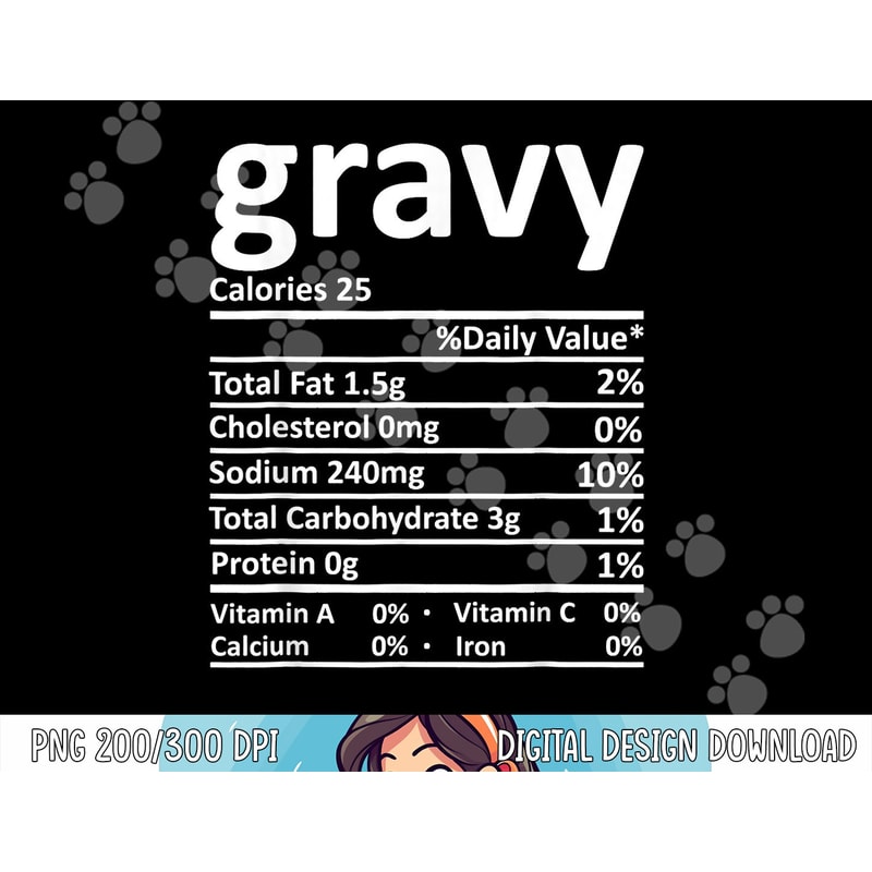 Gravy Nutrition Facts Funny Thanksgiving Christmas Food png, sublimation copy.jpg
