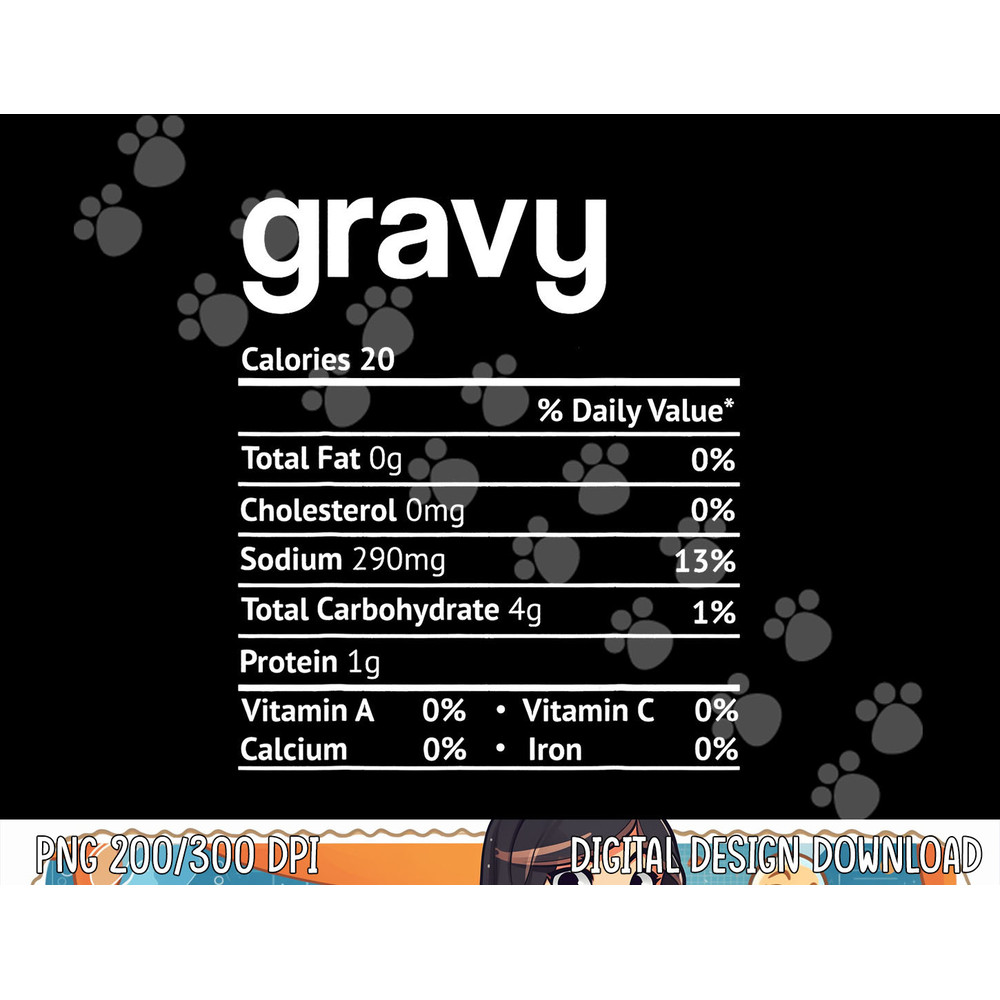 Gravy Nutrition Facts turkey Thanksgiving Christmas Costume png, sublimation copy.jpg