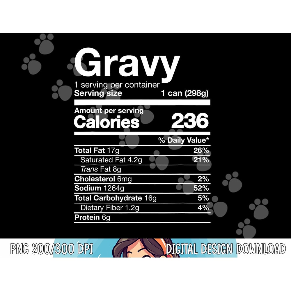 Gravy Nutrition Funny Thanksgiving Food Costume Dark png, sublimation copy.jpg