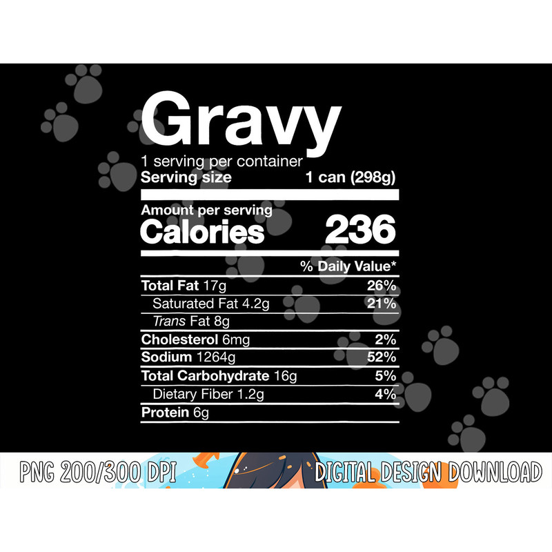 Gravy Nutrition Funny Thanksgiving Food Costume Dark png, sublimation copy.jpg