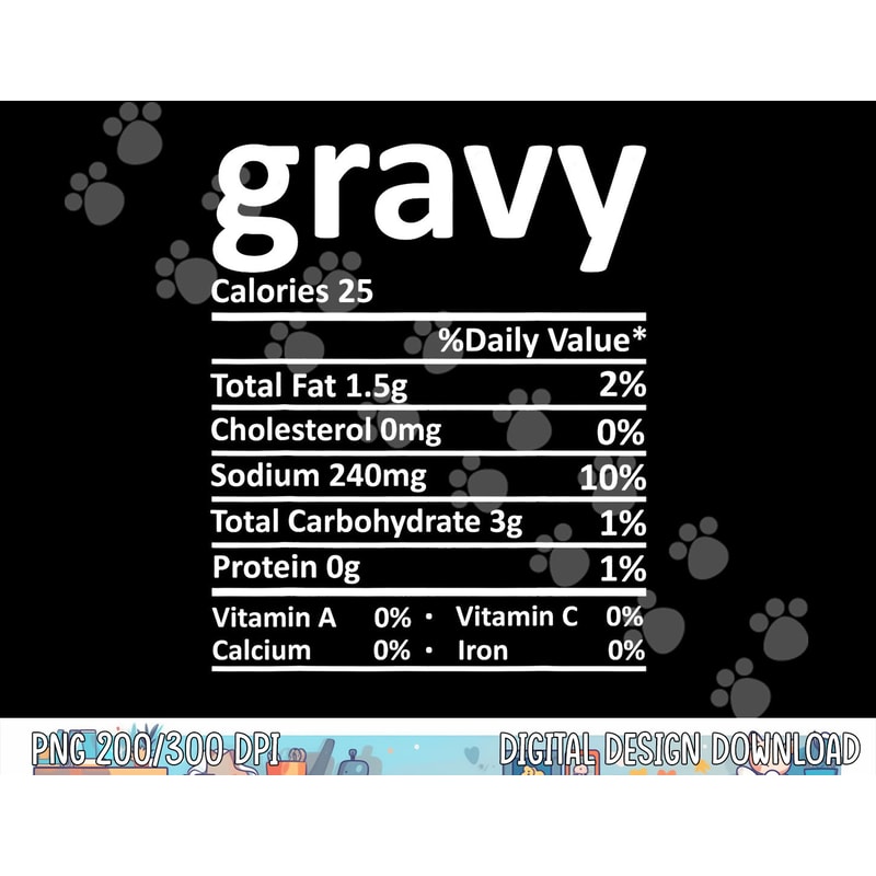 Gravy Nutrition Thanksgiving Costume Food Facts Christmas png, sublimation copy.jpg