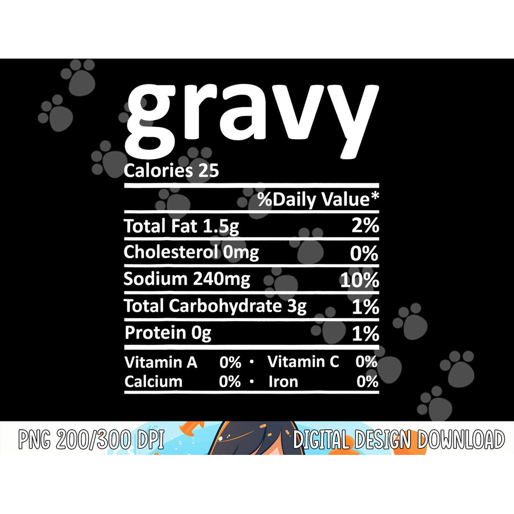 Gravy Nutrition Thanksgiving Costume Food Facts Christmas png, sublimation copy.jpg