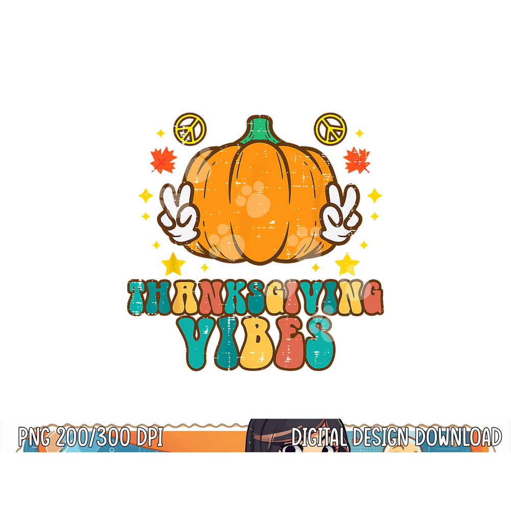 Groovy Pumpkin Thanksgiving Vibes Cute Hippie Men Women Kids png, sublimation copy.jpg