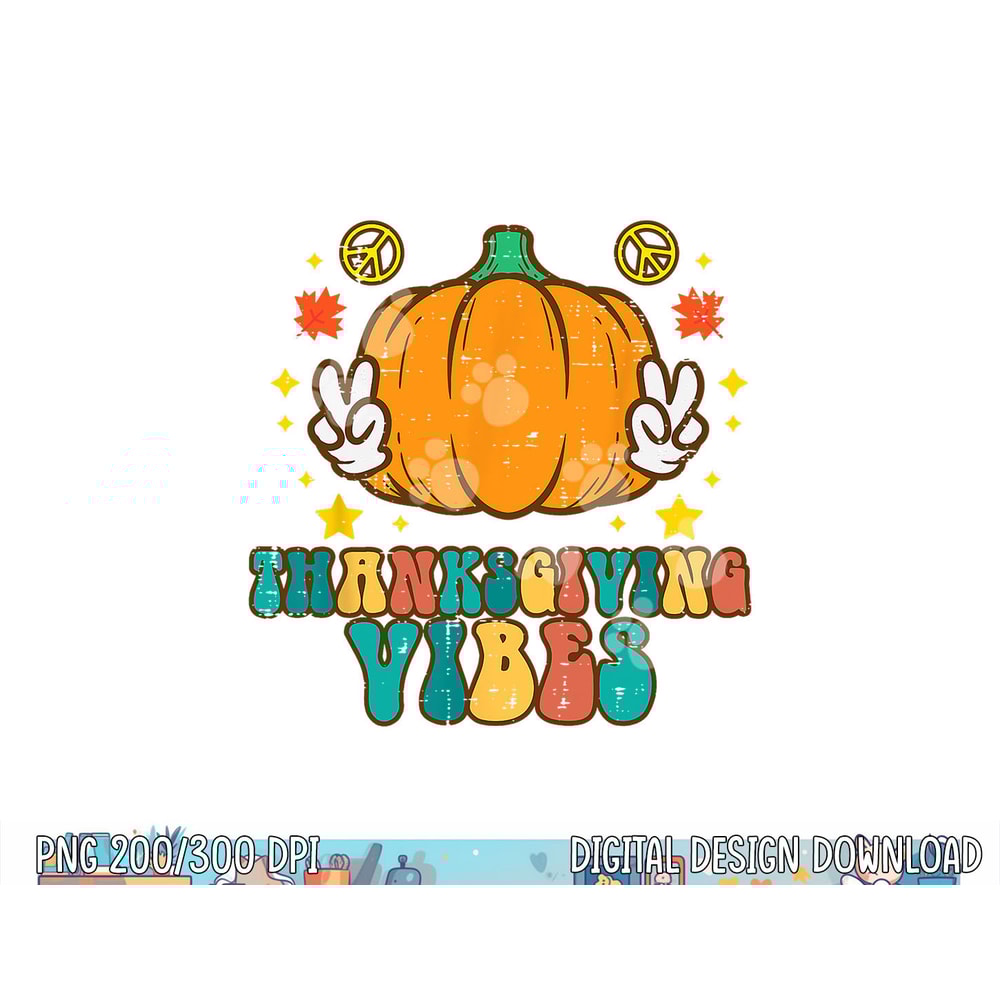 Groovy Pumpkin Thanksgiving Vibes Cute Hippie Men Women Kids png, sublimation copy.jpg