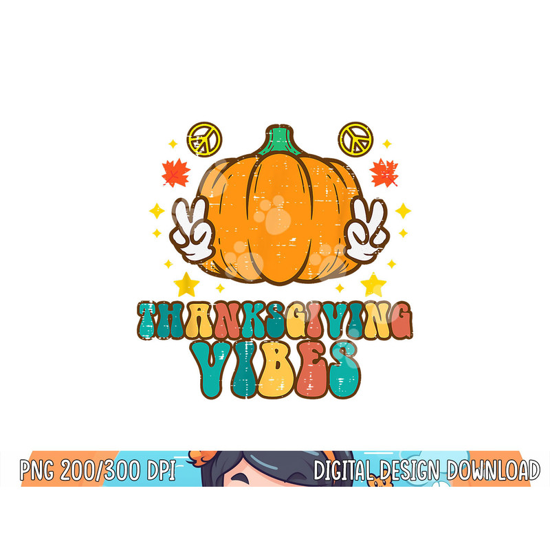 Groovy Pumpkin Thanksgiving Vibes Cute Hippie Men Women Kids png, sublimation copy.jpg