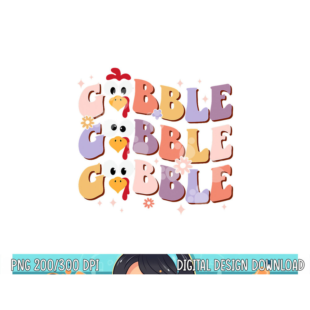 Groovy Retro Gobble Gobble Happy Thanksgiving Turkey Day png, sublimation copy.jpg