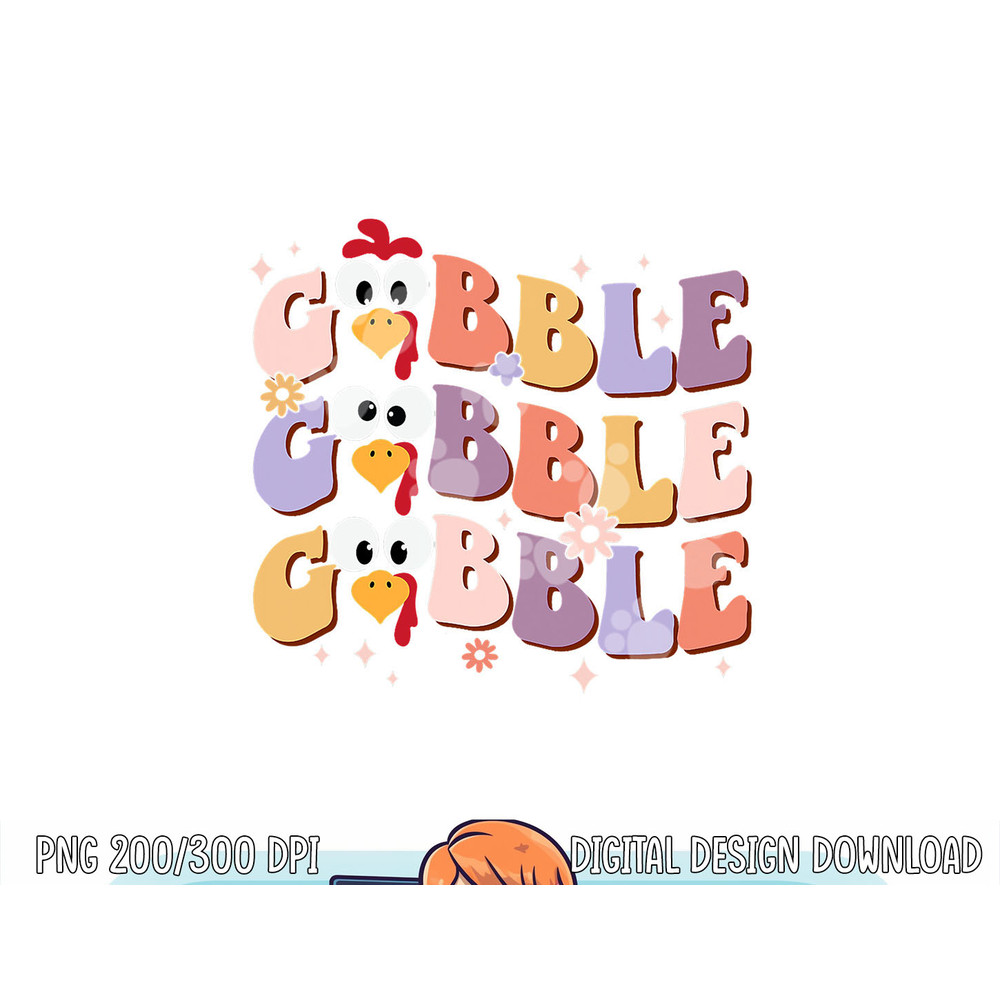 Groovy Retro Gobble Gobble Happy Thanksgiving Turkey Day png, sublimation copy.jpg