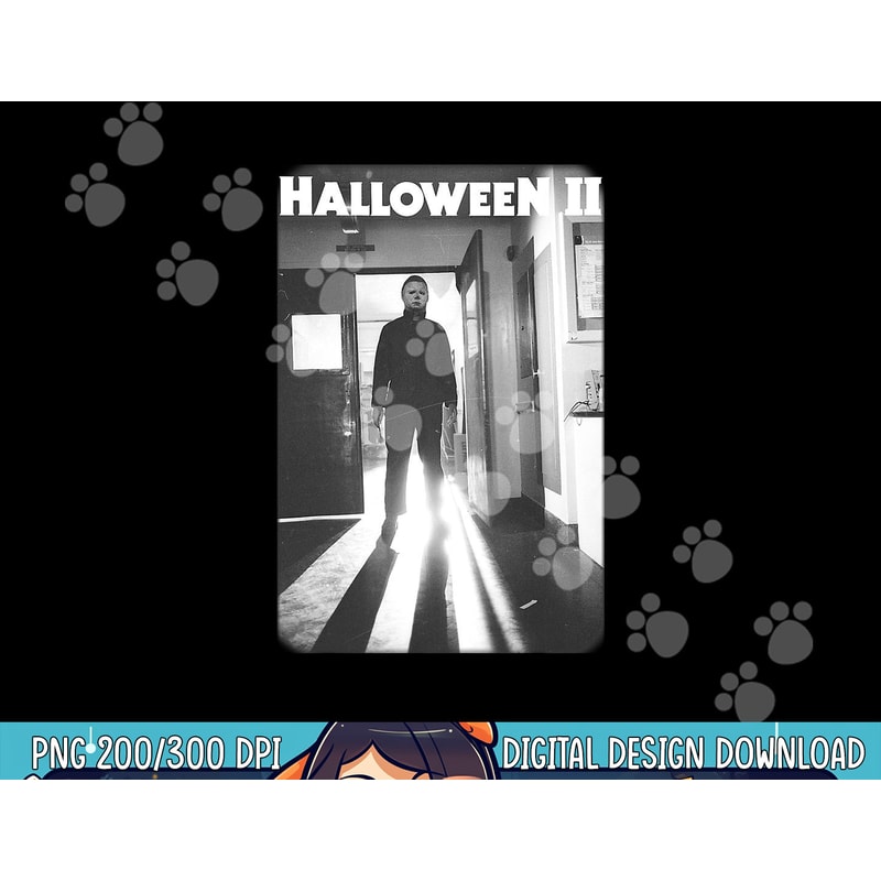 Halloween 2 Michael Myers Faded Poster png, sublimation copy.jpg
