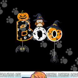 halloween boo owl with witch hat spiders boys girls kids png,sublimation copy