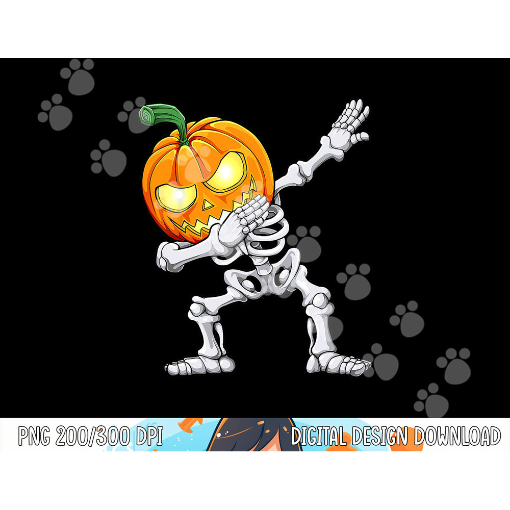Halloween Boys Dabbing Skeleton Scary Pumpkin Jack O Lantern png,sublimation copy.jpg