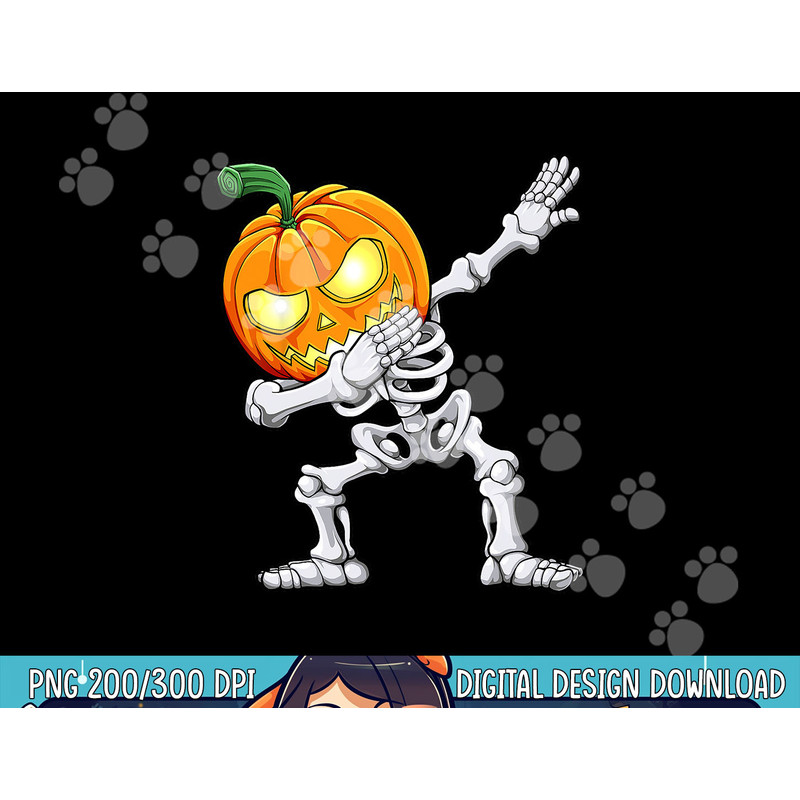 Halloween Boys Dabbing Skeleton Scary Pumpkin Jack O Lantern png,sublimation copy.jpg