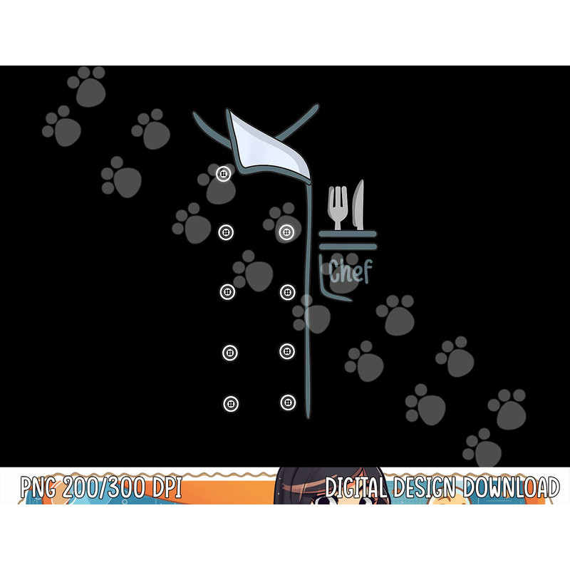 Halloween Chef Costume Coat Uniform Cook For Cooking png,sublimation copy.jpg