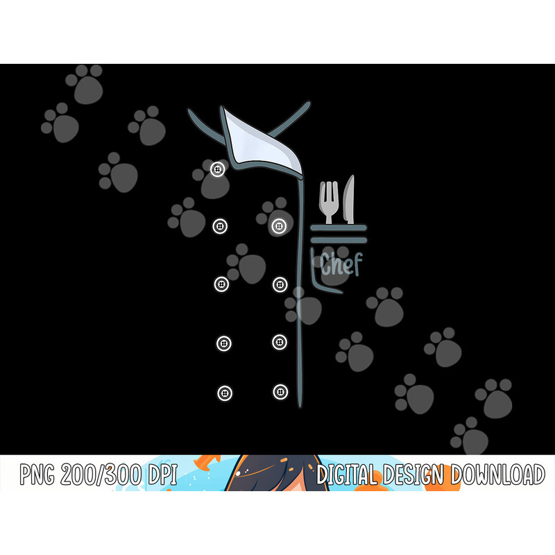 Halloween Chef Costume Coat Uniform Cook For Cooking png,sublimation copy.jpg