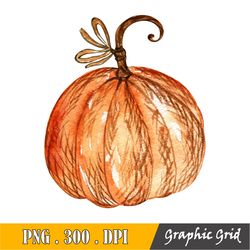 Pumpkin Watercolor Png, Pumpkin Png For Sublimation, Digital Download