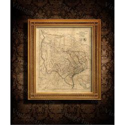 old texas map 1841 map of texas antique texas map restoration style map texas state map texas art texas housewarming gif
