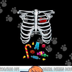 halloween costume xray skeleton rib heart candy adult kids png,sublimation copy