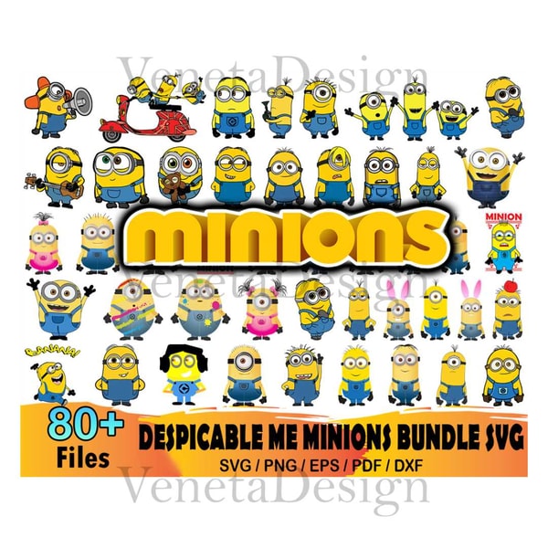 80 Despicable Me Minions Bundle Svg, Minion Svg, Cartoon Svg - Inspire ...
