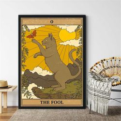 the pool tarot card poster, funny cat tarot card poster, the pool poster, tarot lover gift, tarot gifts