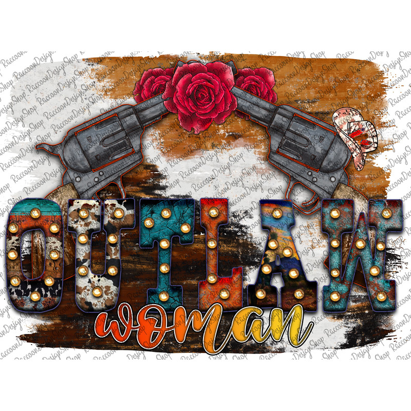 Outlaw Woman, Outlaw Png, Western Sublimation Design, Digital Download, Sublimation, DTG Printing, Cowgirl Png, Cowboy Girl , Southern - 1.jpg