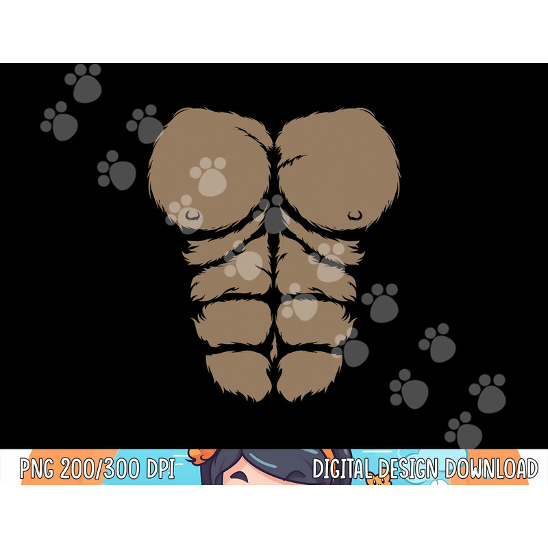 Halloween Gorilla Chest Costume Cute Monkey Muscles Abs png,sublimation copy.jpg
