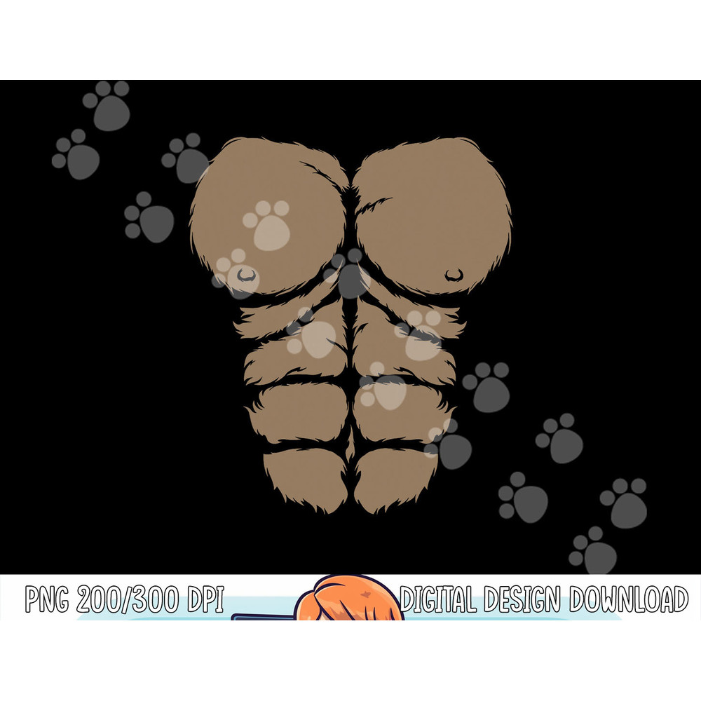 Halloween Gorilla Chest Costume Cute Monkey Muscles Abs png,sublimation copy.jpg
