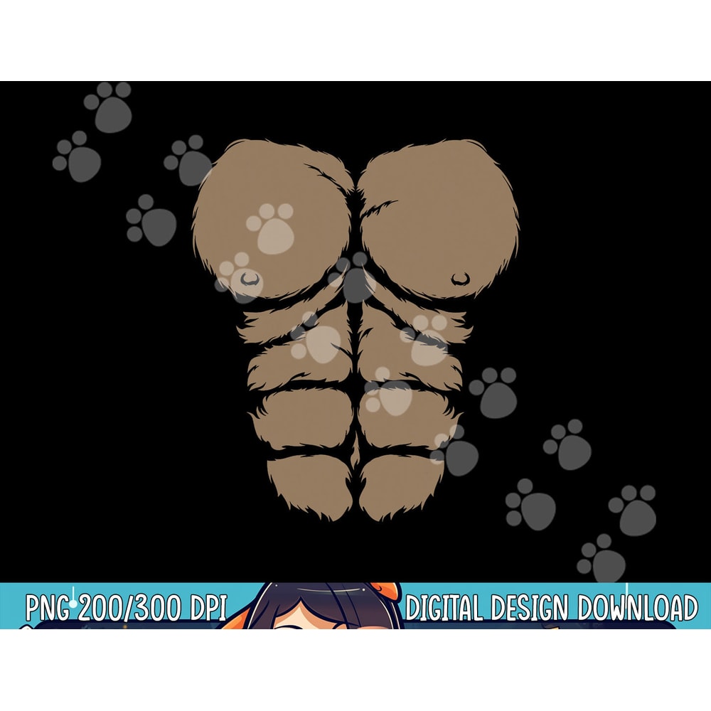 Halloween Gorilla Chest Costume Cute Monkey Muscles Abs png,sublimation copy.jpg