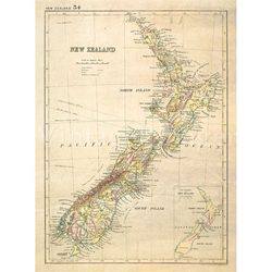 antique new zealand map 1881 old map of new zealand. vintage new zealand wall map home decor fine art print historical m