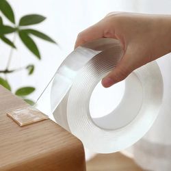 nano tape double sided tape transparent reusable waterproof adhesive tapes cleanable kitchen bathroom supplies tapes