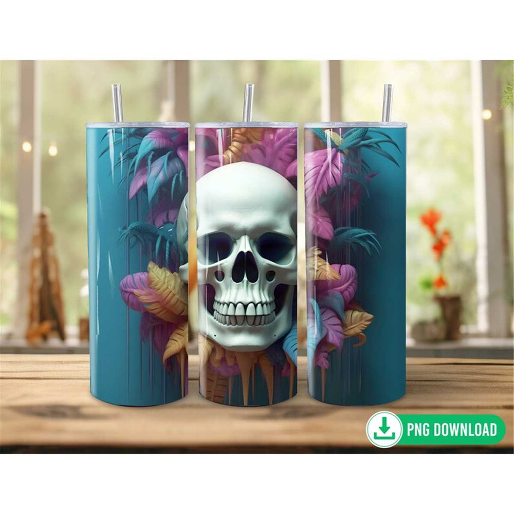 MR-2472023102944-3d-tropical-skull-tumbler-wrap-png-sugar-skull-with-plant-image-1.jpg