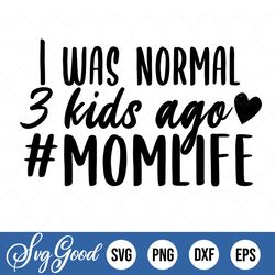 i was normal 3 kids ago png, camo distressed funny mom quote, mom life, mom of three sublimation design downloads