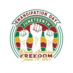 emancipation day, juneteenth, black america, freedom june 19-1865 editable layered cut file svg  png  gif ai  eps  jpeg