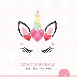 unicorn svg, unicorn head svg, unicorn eyelashes, unicorn face svg, svg unicorn, svg, unicorn, unicorn cut file, unicorn