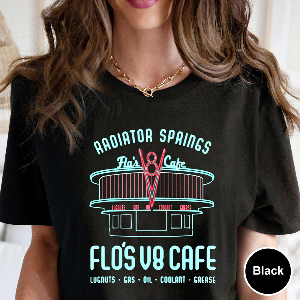 Disney Pixar Cars Shirt, Flo's V8 Cafe T-Shirt, Disneyland Cars, Disney Kids Tee, Mcqueen Youth Shirt, Kids Birthday Gift, First Disney Trip - 1.jpg