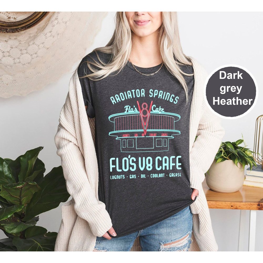 Disney Pixar Cars Shirt, Flo's V8 Cafe T-Shirt, Disneyland Cars, Disney Kids Tee, Mcqueen Youth Shirt, Kids Birthday Gift, First Disney Trip - 2.jpg