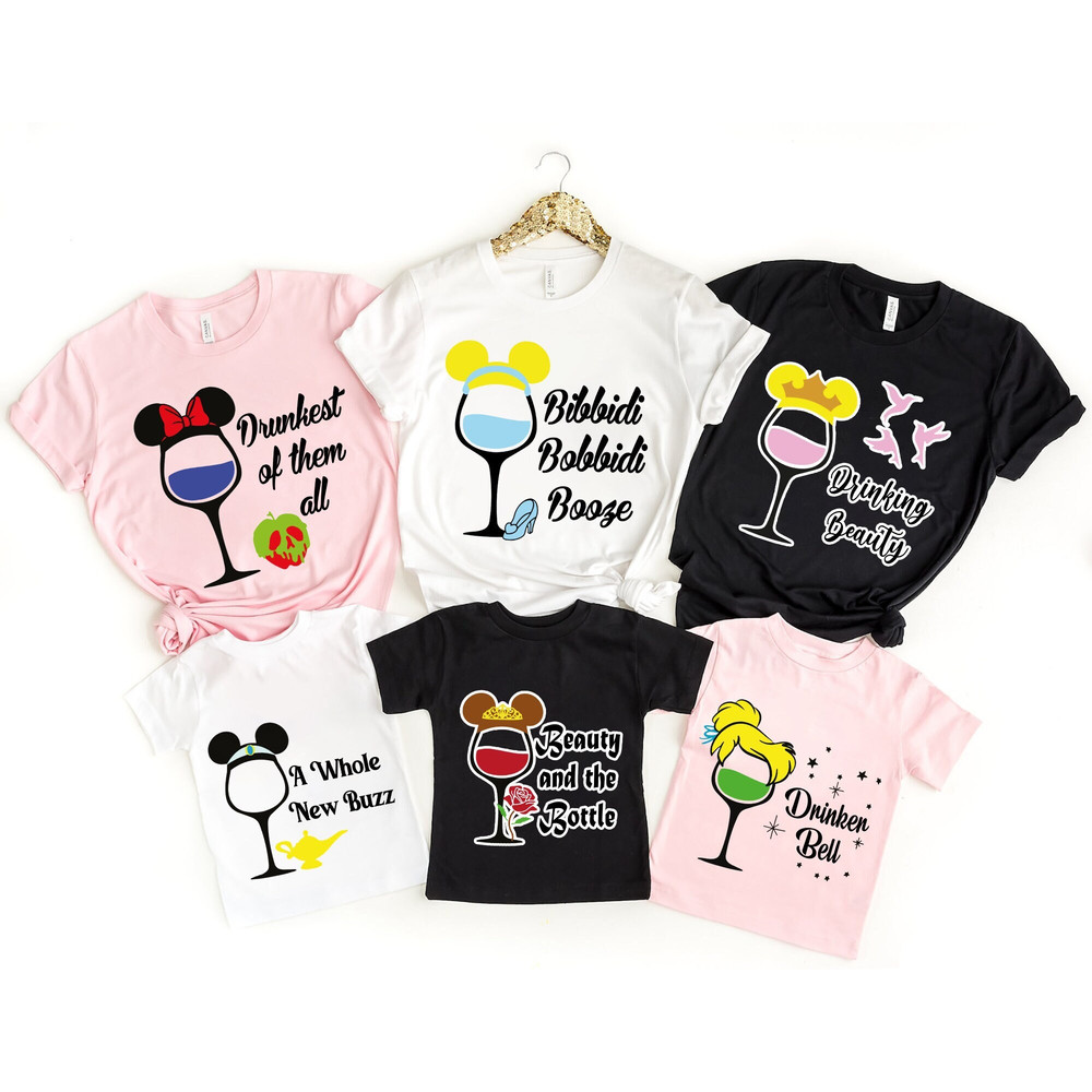 Disney Princess Drinking Shirt, Disney Beer And Wine, Drinking Around The World, Epcot World Tour, Wine Princess Family Shirt, WDW Shirt - 1.jpg