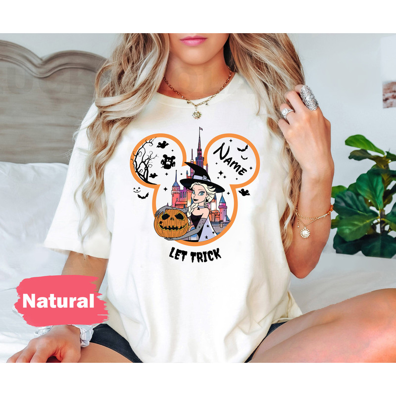 Disney Princess Halloween Shirt, Custom Name Disney Shirt, Disney Princess Personalized Shirt, Disneyland Spooky Season, Women Halloween Tee - 2.jpg