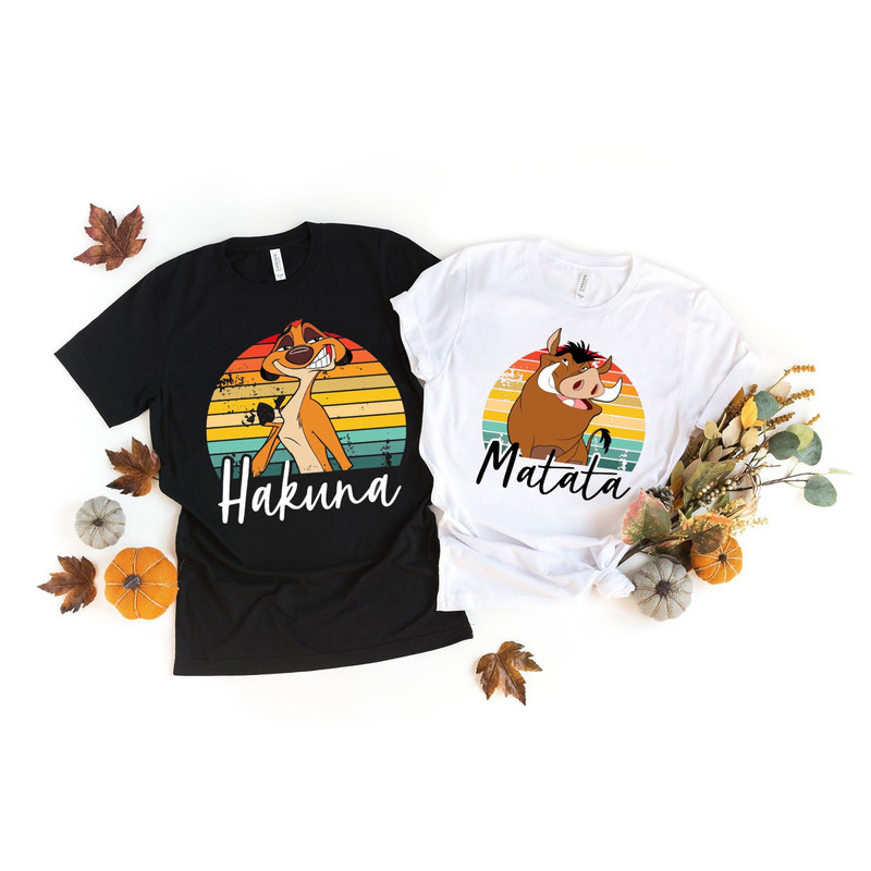 Vintage Hakuna Matata Shirt, Disney Lion King T-Shirt, Timon And Pumba, Disney Friends, Best Trip With Bestie, Couple Matching Shirts - 1.jpg