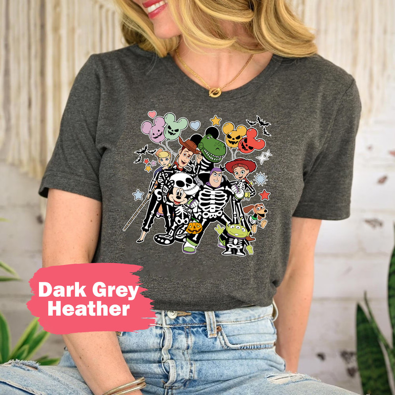 Toy Story Halloween Shirt, Mickey And Friends Skeleton, Toy Story Land, Jessie And Bullseye, Disneyland Family Shirt, Disney World Shirt - 2.jpg