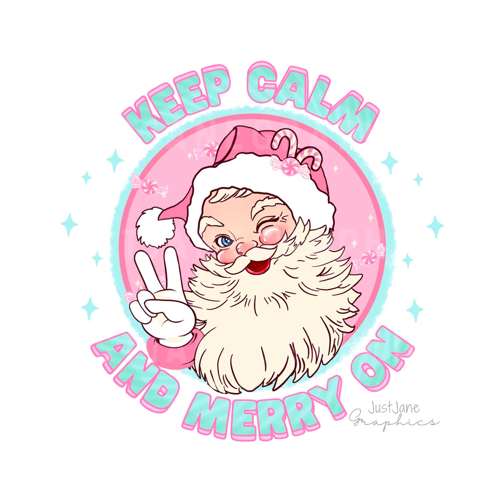 Pastel Santa PNG-Christmas Sublimation Digital Design Download-Santa claus png, pink Santa png, groovy Christmas png, retro Santa png - 1.jpg