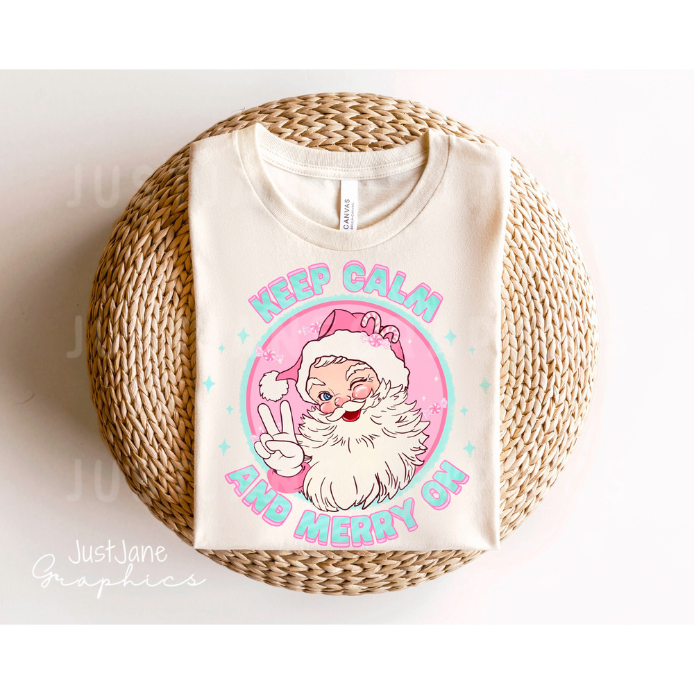 Pastel Santa PNG-Christmas Sublimation Digital Design Download-Santa claus png, pink Santa png, groovy Christmas png, retro Santa png - 3.jpg