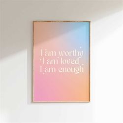 affirmation aura print, aura gradient, pastel aura art print, spiritual art, affirmation aura poster, pastel ombre poste