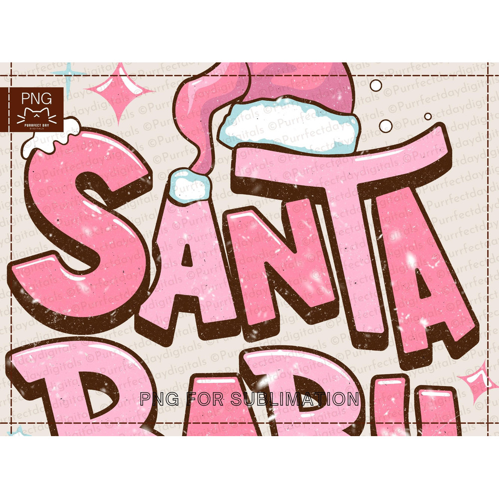 Santa Baby PNG|Pink Christmas png sublimation designs|Winter shirt sublimation png files for instant download|Christmas Pink Santa Hat png - 3.jpg