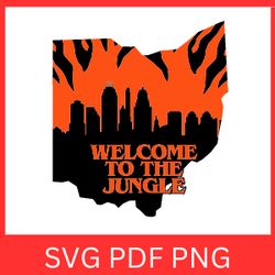 welcome to the jungle skyline svg | instant download | welcome svg | welcome to the jungle design vector