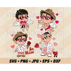 valentine baby benito svg png, layered baby benito love hearts svg, baby benito cupid svg, baby benito be mine svg files