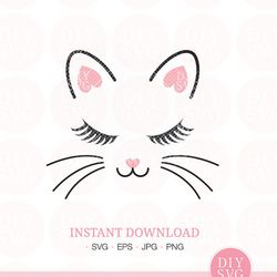 cat svg cat face svg cute cat svg kitten svg cat clipart cat face clipart kitten clipart cat shirt popular svg kitty svg