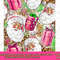 Pink Christmas Santa Claus and gift box seamless pattern digital paper, digital seamless pattern png, printable scrapbook paper - 2.jpg