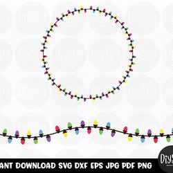 christmas lights, christmas lights svg, christmas monogram frame svg, my favorite color is christmas lights png, christm